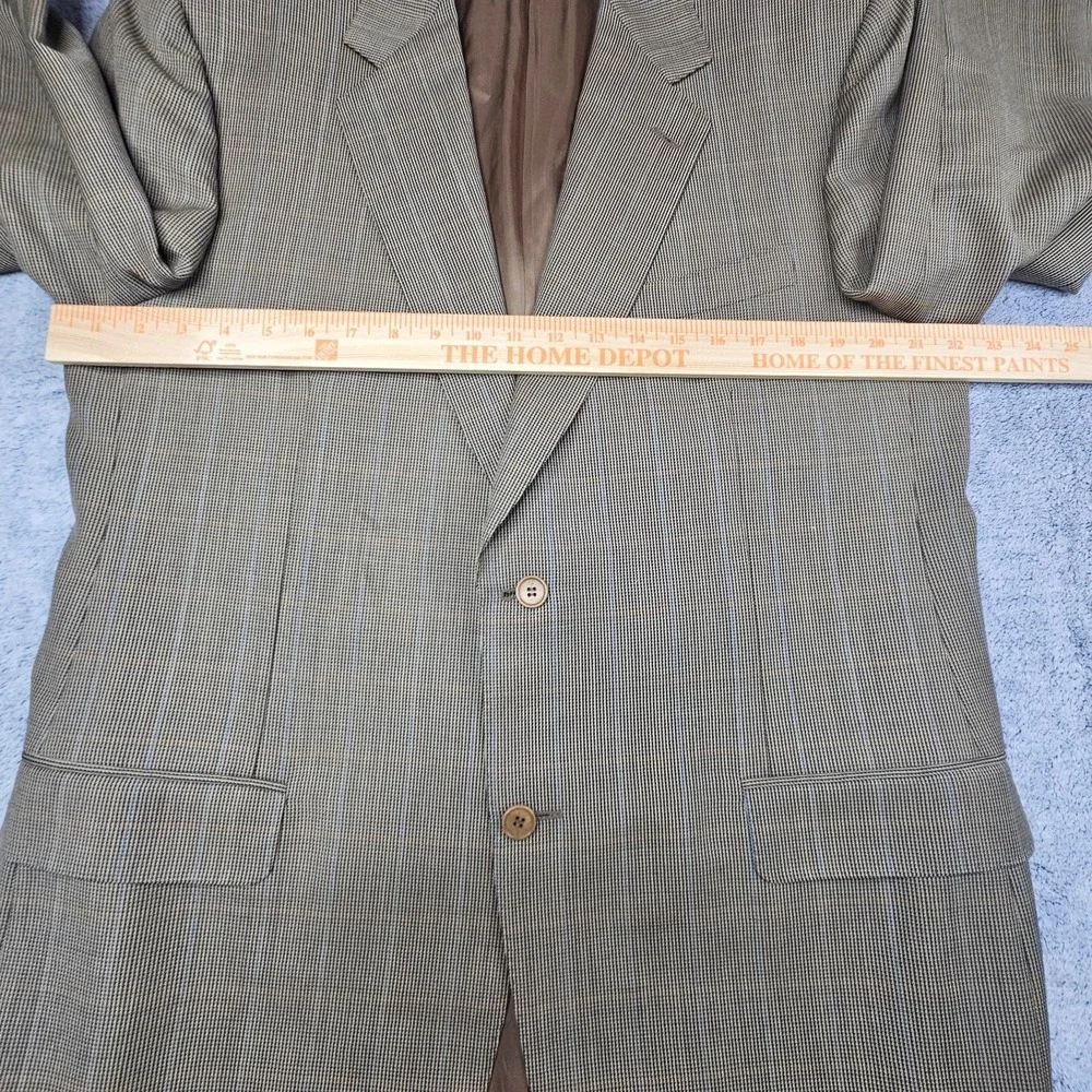 Vintage Canali Sport Coat Mens 44L Glen Plaid Blazer Wool Made in Italy Jacket